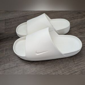 Nike White Calm Slide Sandals Sz 6 Womens